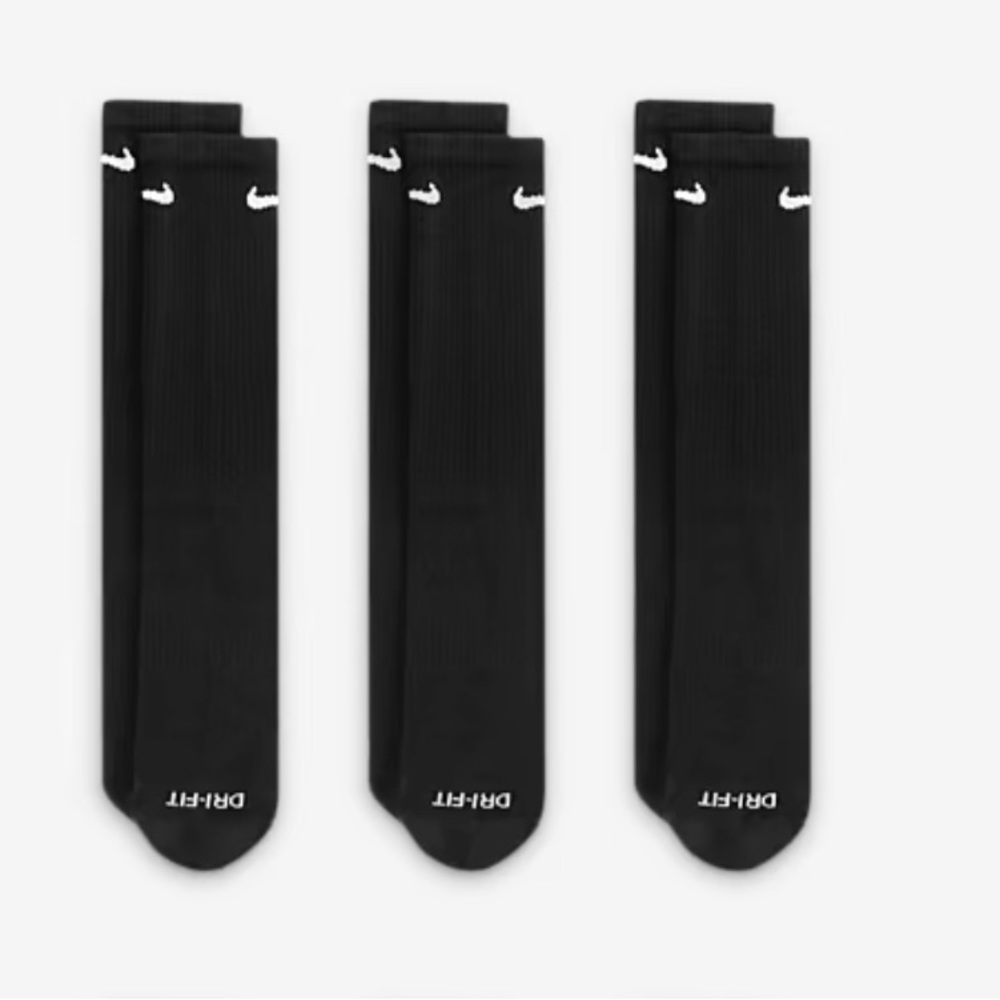 NIKE 
Training Crew Socks (3 Pairs)
Nike Everyday Cushioned - Picture 7 of 12